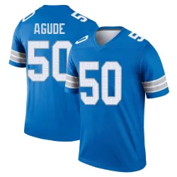 Men's Mitchell Agude Detroit Lions No.50 Legend 2nd Jersey - Blue