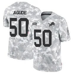 Men's Mitchell Agude Detroit Lions No.50 Limited 2024 Salute to Service Jersey - Arctic Camo
