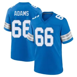 Men's Myles Adams Detroit Lions No.66 Game 2nd Jersey - Blue