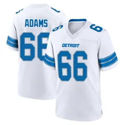 Men's Myles Adams Detroit Lions No.66 Game 2nd Jersey - White