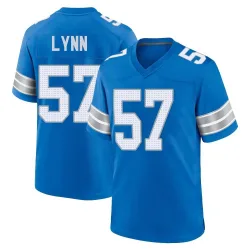 Men's Nate Lynn Detroit Lions No.57 Game 2nd Jersey - Blue