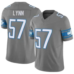 Men's Nate Lynn Detroit Lions No.57 Limited Silver Vapor F.U.S.E. Jersey