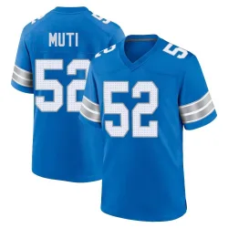 Men's Netane Muti Detroit Lions No.52 Game 2nd Jersey - Blue