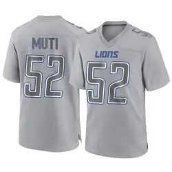 Men's Netane Muti Detroit Lions No.52 Game Atmosphere Fashion Jersey - Gray