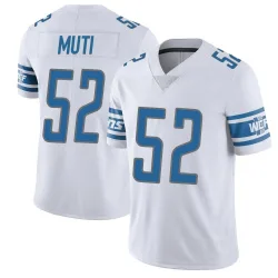 Men's Netane Muti Detroit Lions No.52 Limited Vapor Untouchable Jersey - White
