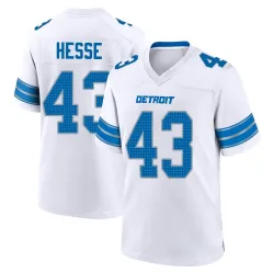 Men's Parker Hesse Detroit Lions No.43 Game 2nd Jersey - White
