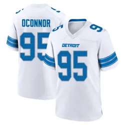 Men's Pat O'Connor Detroit Lions No.95 Game 2nd Jersey - White