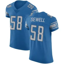 Men's Penei Sewell Detroit Lions No.58 Elite Team Color Vapor Untouchable Jersey - Blue