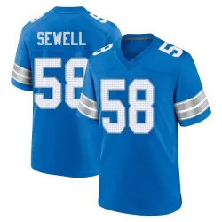 Men's Penei Sewell Detroit Lions No.58 Game 2nd Jersey - Blue