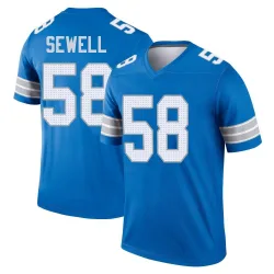 Men's Penei Sewell Detroit Lions No.58 Legend 2nd Jersey - Blue
