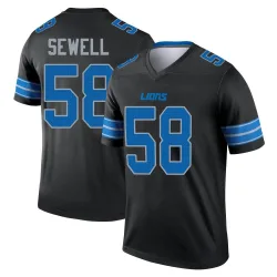 Men's Penei Sewell Detroit Lions No.58 Legend Jersey - Black