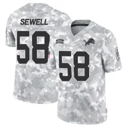 Men's Penei Sewell Detroit Lions No.58 Limited 2024 Salute to Service Jersey - Arctic Camo