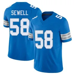Men's Penei Sewell Detroit Lions No.58 Limited Vapor F.U.S.E. 2nd Jersey - Blue