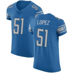 Men's Roy Lopez Detroit Lions No.51 Elite Team Color Vapor Untouchable Jersey - Blue