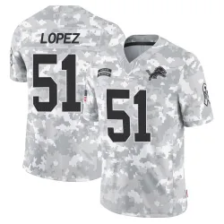 Men's Roy Lopez Detroit Lions No.51 Limited 2024 Salute to Service Jersey - Arctic Camo