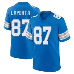 Men's Sam LaPorta Detroit Lions No.87 Game 2nd Jersey - Blue