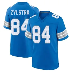 Men's Shane Zylstra Detroit Lions No.84 Game 2nd Jersey - Blue