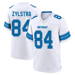 Men's Shane Zylstra Detroit Lions No.84 Game 2nd Jersey - White