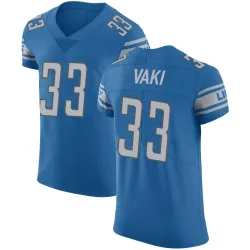 Men's Sione Vaki Detroit Lions No.33 Elite Team Color Vapor Untouchable Jersey - Blue