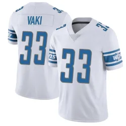 Men's Sione Vaki Detroit Lions No.33 Limited Vapor Untouchable Jersey - White