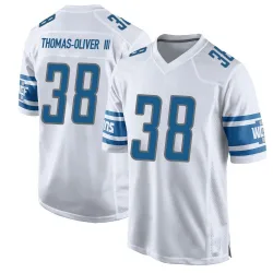Men's Stantley Thomas-Oliver III Detroit Lions No.38 Game Jersey - White