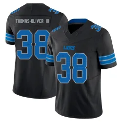 Men's Stantley Thomas-Oliver III Detroit Lions No.38 Limited Alternate Vapor F.U.S.E. 2nd Jersey - Black
