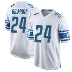 Men's Steven Gilmore Detroit Lions No.24 Game Jersey - White