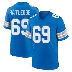 Men's Tate Ratledge Detroit Lions No.69 Game 2nd Jersey - Blue