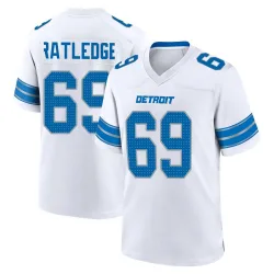 Men's Tate Ratledge Detroit Lions No.69 Game 2nd Jersey - White