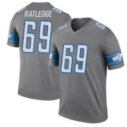 Men's Tate Ratledge Detroit Lions No.69 Legend Color Rush Steel Jersey