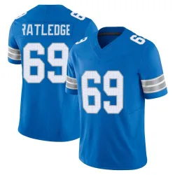 Men's Tate Ratledge Detroit Lions No.69 Limited Vapor F.U.S.E. 2nd Jersey - Blue