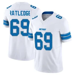 Men's Tate Ratledge Detroit Lions No.69 Limited Vapor F.U.S.E. 2nd Jersey - White