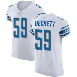 Men's Tavante Beckett Detroit Lions No.59 Elite Vapor Untouchable Jersey - White