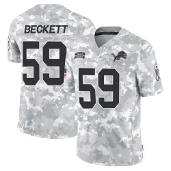 Men's Tavante Beckett Detroit Lions No.59 Limited 2024 Salute to Service Jersey - Arctic Camo