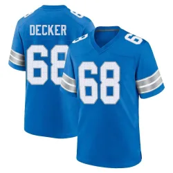 Men's Taylor Decker Detroit Lions No.68 Game 2nd Jersey - Blue