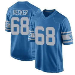 Men's Taylor Decker Detroit Lions No.68 Game Throwback Vapor Untouchable Jersey - Blue