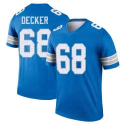 Men's Taylor Decker Detroit Lions No.68 Legend 2nd Jersey - Blue