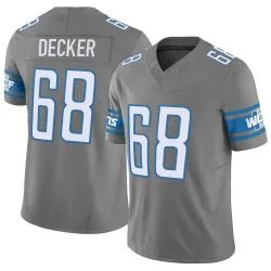 Men's Taylor Decker Detroit Lions No.68 Limited Silver Vapor F.U.S.E. Jersey