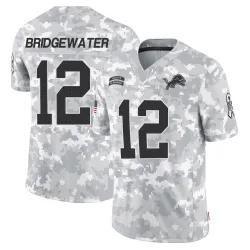 Men's Teddy Bridgewater Detroit Lions No.12 Limited 2024 Salute to Service Jersey - Arctic Camo