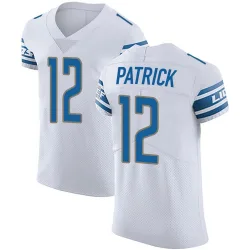 Men's Tim Patrick Detroit Lions No.12 Elite Vapor Untouchable Jersey - White