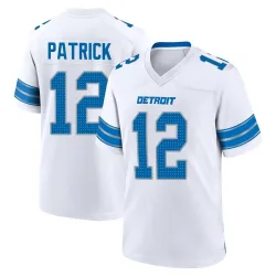 Men's Tim Patrick Detroit Lions No.12 Game 2nd Jersey - White