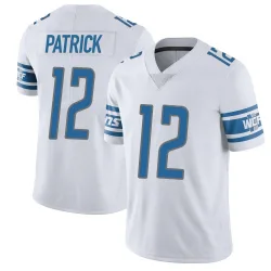 Men's Tim Patrick Detroit Lions No.12 Limited Vapor Untouchable Jersey - White