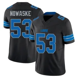 Men's Trevor Nowaske Detroit Lions No.53 Limited Alternate Vapor F.U.S.E. 2nd Jersey - Black