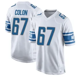 Men's Trystan Colon Detroit Lions No.67 Game Jersey - White