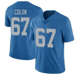 Men's Trystan Colon Detroit Lions No.67 Limited Throwback Vapor Untouchable Jersey - Blue