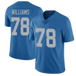 Men's Tyleik Williams Detroit Lions No.78 Limited Throwback Vapor Untouchable Jersey - Blue
