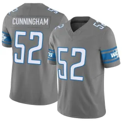 Men's Zach Cunningham Detroit Lions No.52 Limited Silver Vapor F.U.S.E. Jersey