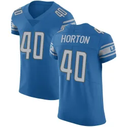 Men's Zach Horton Detroit Lions No.40 Elite Team Color Vapor Untouchable Jersey - Blue