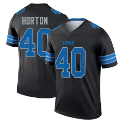 Men's Zach Horton Detroit Lions No.40 Legend Jersey - Black