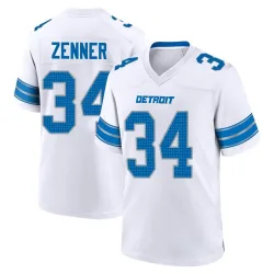 Men's Zach Zenner Detroit Lions No.34 Game 2nd Jersey - White